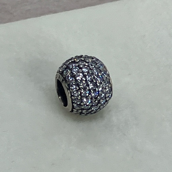 Authentic Pandora 925 Pave Lights Clear CZ Charm Bead # 791051CZ - Picture 2 of 5
